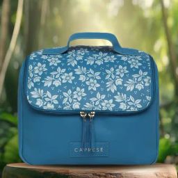 Caprese Bonita Blue Faux Leather Printed Vanity Box-picture-11