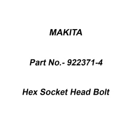 Makita Hex Socket Head Bolt Size M6x50 for HM0810T, Part No 922371-4-19