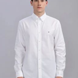 TOMMY HILFIGER White Regular Fit Solid Shirt-image-44