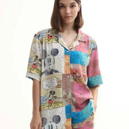 Only Beige X Mickey Printed Unisex Shirt-image-49