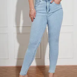 Miss Chase Women Skinny Fit High-Rise Heavy Fade Stretchable Jeans-image-62