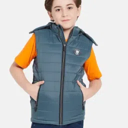 Octave Kids Blue Solid Padded Jacket-image-42