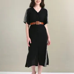 U.S. Polo Assn. Black & White Embroidered Shirt Dress-picture-21