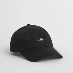 GANT Men Baseball Shield Black Cotton Twill Cap-image-1
