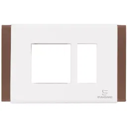 Standard by Havells Combined Plate ZOE Series 3 M Caramel Brown, ASZPLCAV03-17