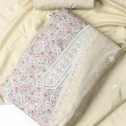 Meena Bazaar Floral Printed Unstitched Dress Material-46