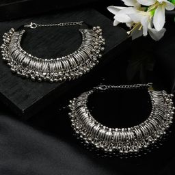 Shayna Silver Plated Anklets-image-78