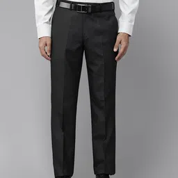 Park Avenue Men Checked Smart Fit Formal Trousers-image-80
