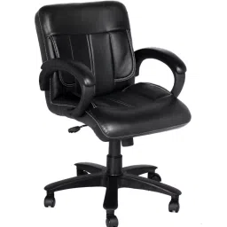 High Living Neptune Black Medium Back Office Chair-image-47