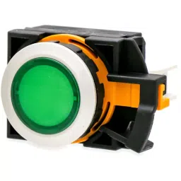 IDEC CW Series Flash Silhoutte Switch Pilot Light Round Type and 22 mm Dia, CW4P-2EQ4G-7