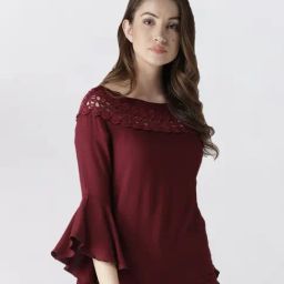 Style Quotient Women Solid Maroon viscose rayon smart casual top-image-45