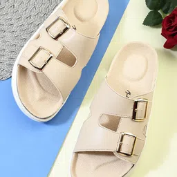 Mast & Harbour Women Open Toe Flats with Buckles-picture-13