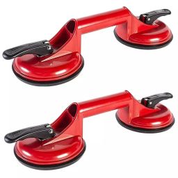 HBD SALES Power Full Suction Cup Double Claw Aluminium 20 cm Red & Black 100 Kg Capacity (Pack of 2)-image-4