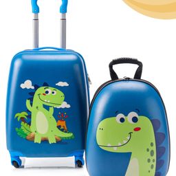 Kid's Travel Suitcase Trolley Bag with Wheels - 18 inch lugguage & 15 Inch Backpack-13