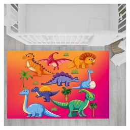 MASU LIVING Dino World Kid Rug  - Multicolour-24