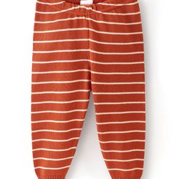 Babyhug Woollen Full Length Fleece Pant Striped- Brown-image-17