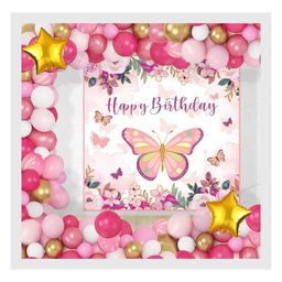 Untumble Butterfly Theme Birthday Decoration Backdrop Arch Kit - Pack of 64-image-72