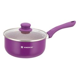 Wonderchef Royal Velvet 18cm Sauce pan with Glass Lid - Purple-image-39