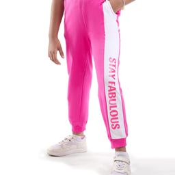 Honeyhap Premium 100% Cotton Cut & Sew Full Length Lounge Pants With Bio Finish - Carmine Rose Pink & Bright White-image-86