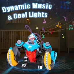 AKN TOYS Hot Stunt Toys Funny Monkey Rolling Toy Robot With sound And Light Tumbling Electric Gorilla Toys- PACK OF 1- COLOR MAY VARY-1