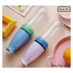 Baby Miniature Baby Food Feeder Set Silicone Pacifier Feeder and Squeeze Spoon Feeder for Infant Food Dispensing and Feeding PACK OF 1- COLOR MAY VARY-15