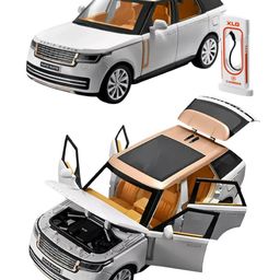 Magicwand 1:24 Scale Die-Cast Rrange Rovver 2024 Metal Car White Large with 6 Openable Doors,Pull Back Action,Lights,Music Pack of 1-image-8