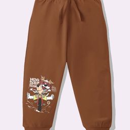 KAVEE Pure Cotton Knit Biowashed Full Length Dogs Printed Lounge Pants - Brown-picture-40
