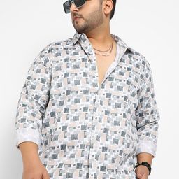Instafab Plus Size Abstract Printed Comfort Cotton Casual Shirt-picture-37