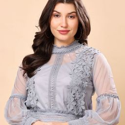 hazelglow Women Self Design High Neck Regular Top-image-97