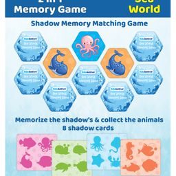 Eduketive Sea World 2 in 1 Memory & Shadow Matching Game Concentration Memory Card Game--46 pieces image 3