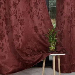 ROSARA HOME Unisex Maroon Curtains and Sheers-image-2
