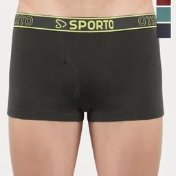 Sporto by Macho Pack Of 4 Combed Cotton Short Trunks-picture-10