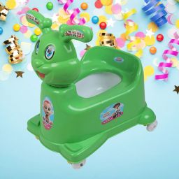 3 in1 Rabbit Potty Scooter Rider Style Baby Potty Seat with Wheels and Removable Tray with Cover for Kids, Comfortable Soft Plastic Handle Bar For Babies Potty Seat-image-38