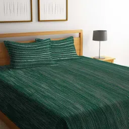 Klotthe Jacquard Collection Green 300 TC Bed Linen Set-image-17