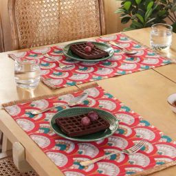 House This Mysore Ethnic Purple 600 TC Cotton Satin Placemats - Set of 2-picture-24