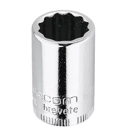 FACOM 6.35 mm (1/4 inch) Square Drive Thin Wall Socket 12-Points 22 mm Length, RB.5/16-9