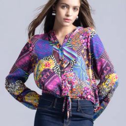 SHAYE Multicolor Floral Print Jacket-9