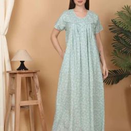 Sweet Dreams Mint Green Printed Nighty-picture-22