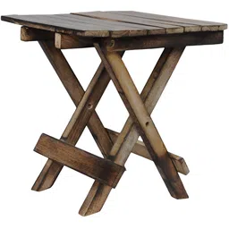 Vrinban International Brown Wooden Foldable Coffee Table-picture-1