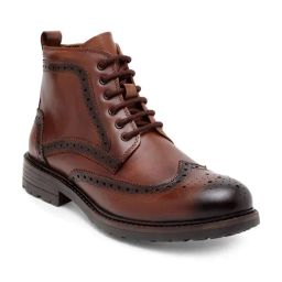 Teakwood Leathers Men's Tan Brogue Boots-image-68
