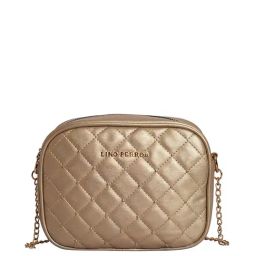 Lino Perros Golden Quilted Medium Sling Handbag-image-98