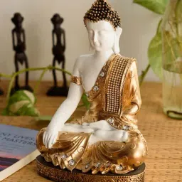 eCraftIndia Handcrafted Meditating Decorative Buddha-11