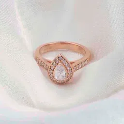Praavy Drop of a Water 92.5 Sterling Silver Ring for Women-image-88