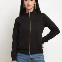 Global Republic Black Mock Collar Sweatshirt-image-37