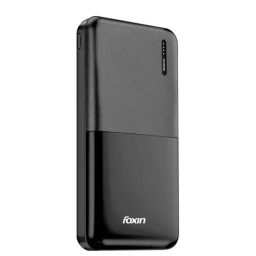 Foxin 10000 mAh 12W Fast Charging Ultra Power Bank with Dual Micro-USB & Type C Input (Black) image 2