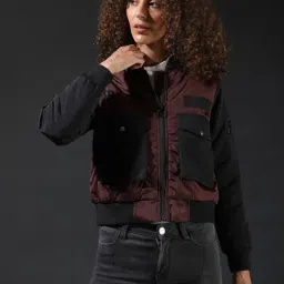Campus Sutra Red Other Print Jacket-image-55