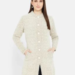 Duke Beige Self Design Longline Sweater-image-38