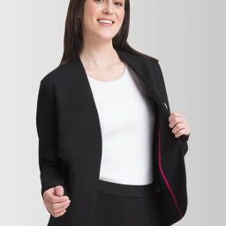 Fablestreet Black Regular Fit Jacket-image-24