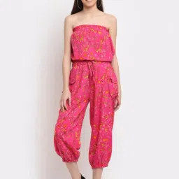NEUDIS Pink Printed Tube Jumpsuit-picture-11