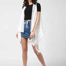 StyleStone White Lace Shrug-image-21